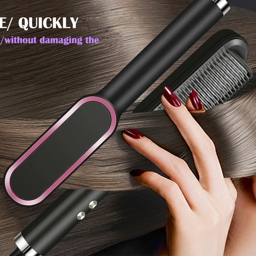 Electric Hair Brush Straightener Heating Combs Women Hair Styler Curling Iron Fast Hot Comb Heating Curler Hair Caring Tools