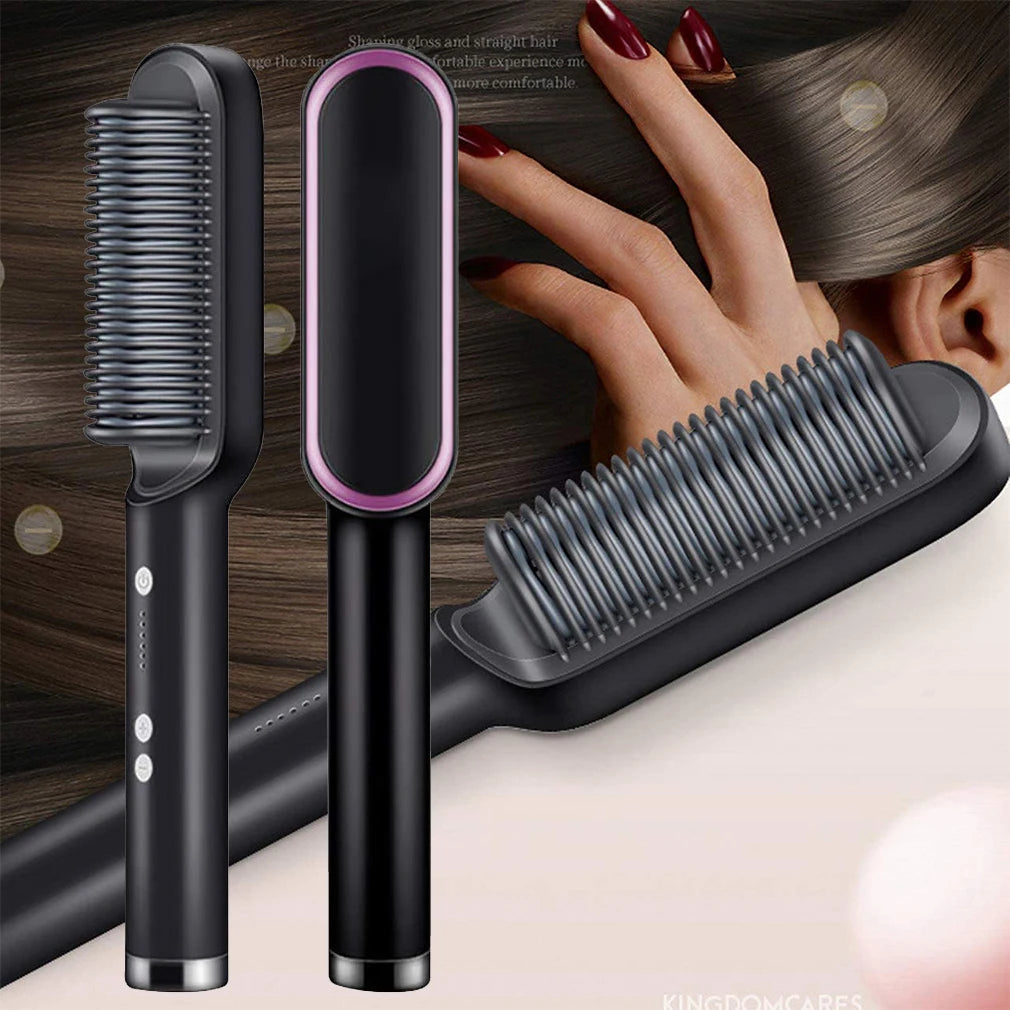 Electric Hair Brush Straightener Heating Combs Women Hair Styler Curling Iron Fast Hot Comb Heating Curler Hair Caring Tools