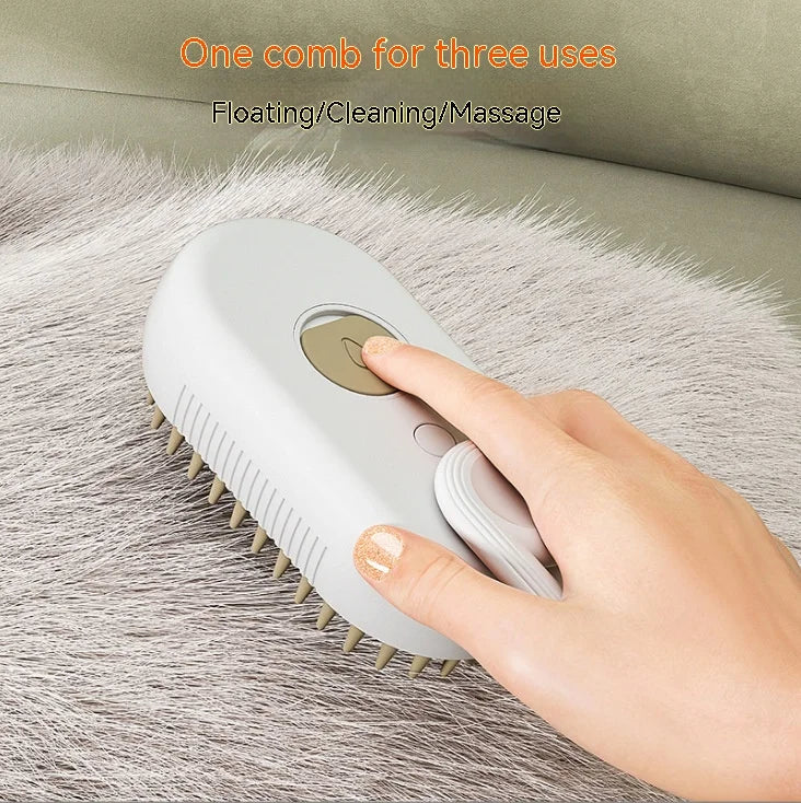 New Pet Spray Comb for Cats and Dogs Pet Electric Spray Hair Removal Comb One Key Spray Anti-Flying Massage Brush