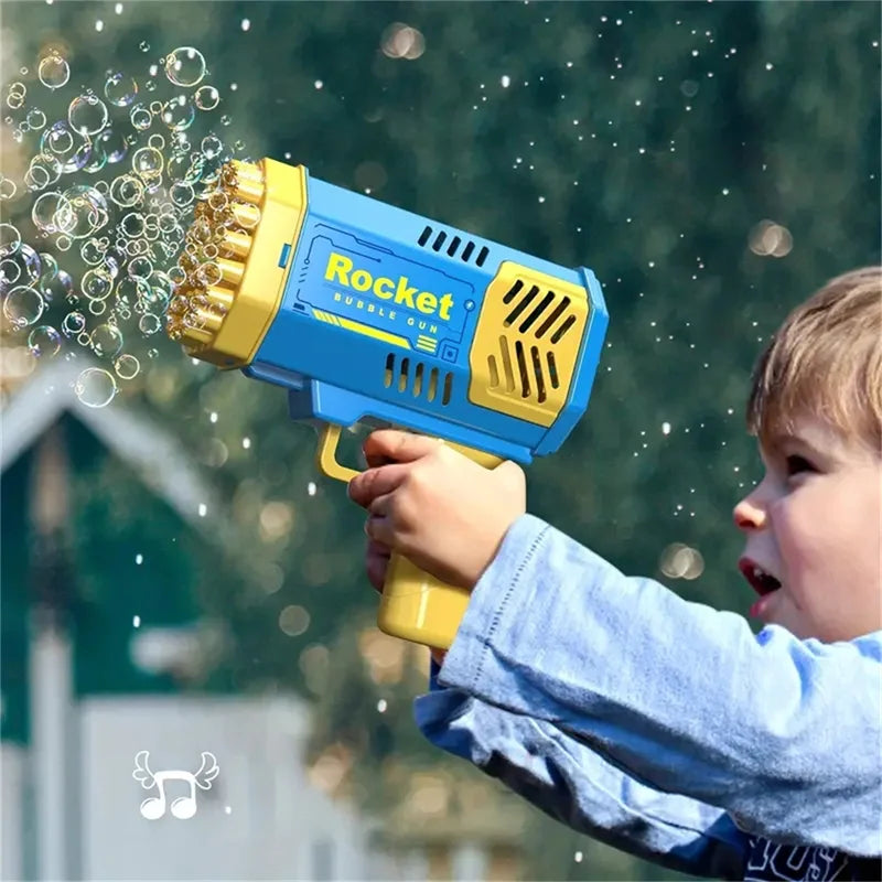 40 Hole Rocket Launcher Handheld Portable Electric Automatic Bubble Gun Party Birthday Gift Toy(without Bubble Water)