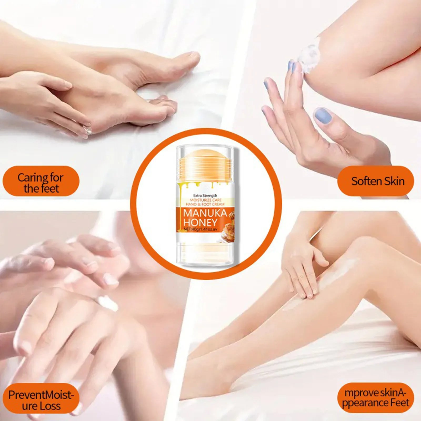 40g Rozino Honey Anti Cracking Cream For Repairing Dry Cracked Hands Chapped Heels Moisturizing Hand Foot Care Cream Foot Cream