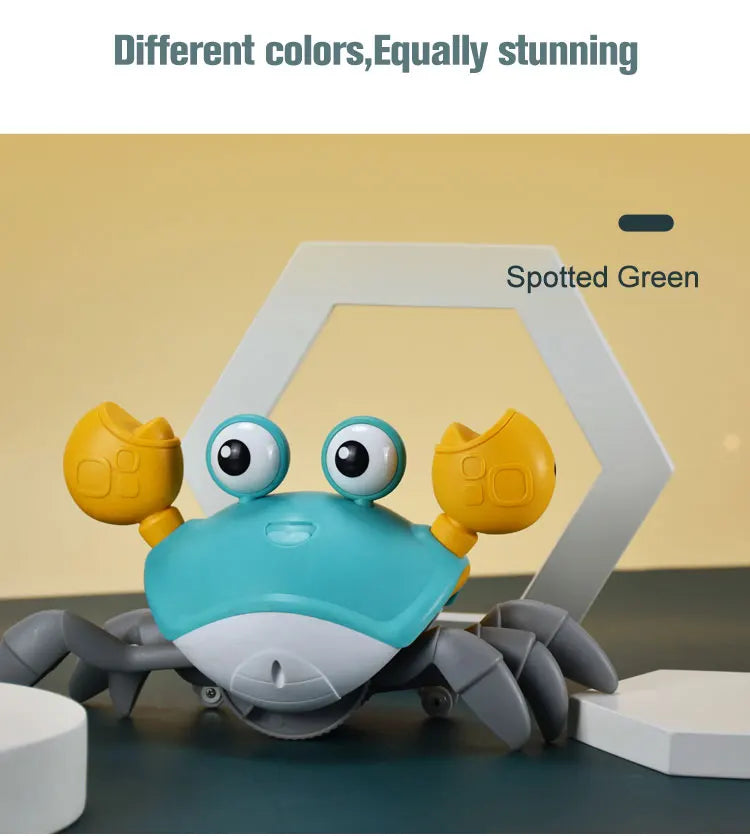 Dancing Crab Escape Crabs Baby Crawling Crab Musical Dancing Moving Toy Run Away Toy for Babies Crawling Interactive Toys