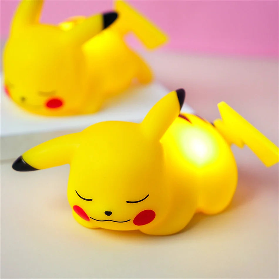 Pokemon Pikachu Night Light Cute Anime Soft Light Bedroom Bedside LED Light Room Decoration Christmas Children's Toy Gift