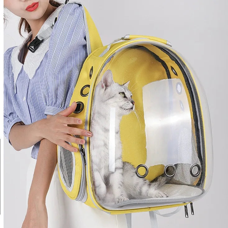 Cat Bag Outgoing  Portable Cat Backpack Panoramic Transparent Pet