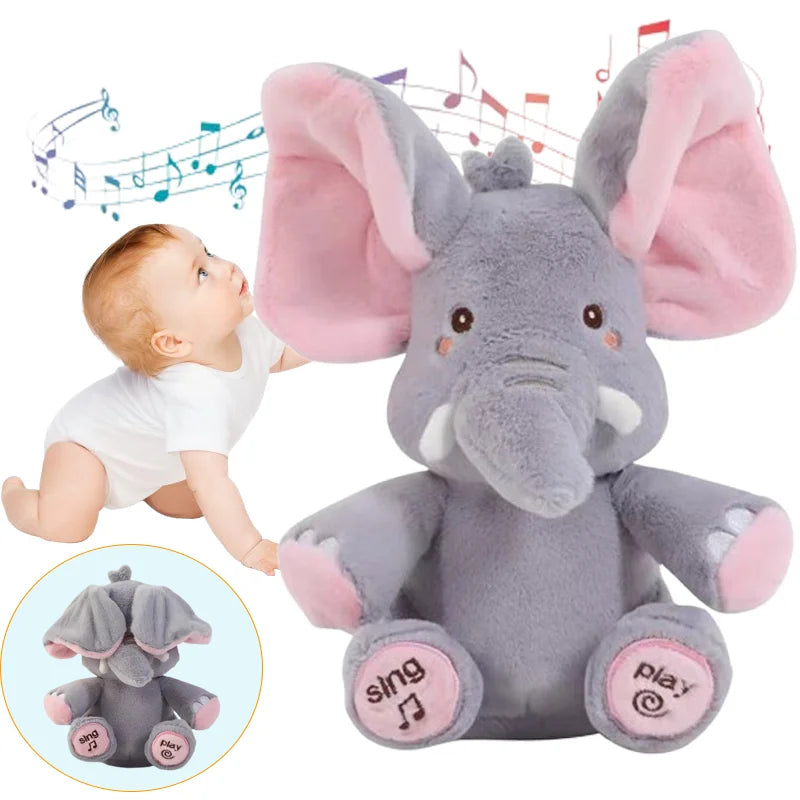 Animated Elephant Toys Plush Singing Elephant with Ears Moving Electric Plush Toy Cute