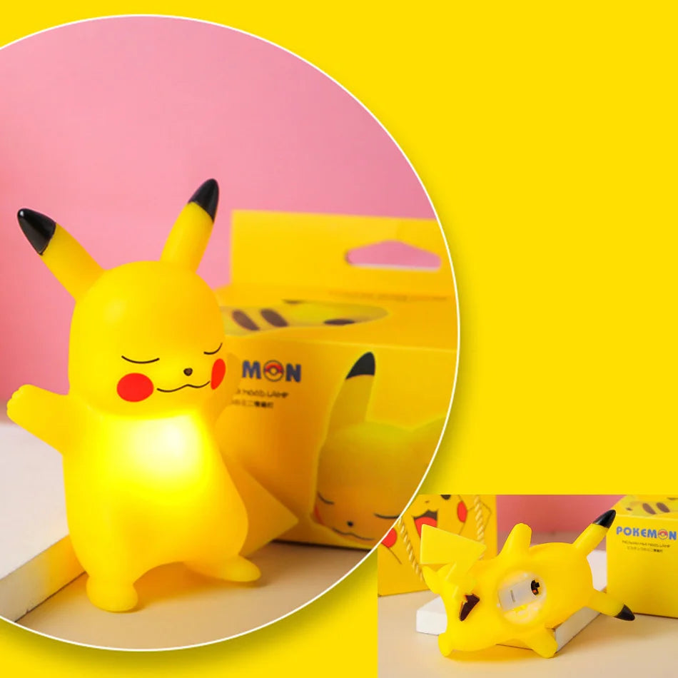 Pokemon Pikachu Night Light Cute Anime Soft Light Bedroom Bedside LED Light Room Decoration Christmas Children's Toy Gift