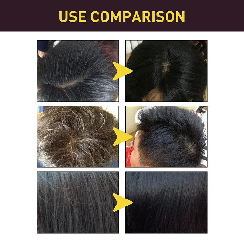 100ml Natural Herbal Hair Dye Shampoo 3 in 1 Hair Color Shampoo For Gary Hair Dark Brown Black For Women Men Grey