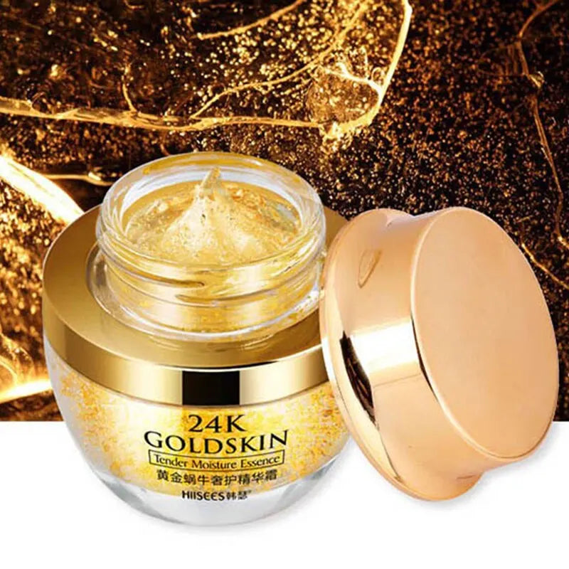 3 Pieces 24K Gold Snail Collagen Cream Moisturizing Skin Care Essence Oil