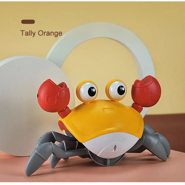 Dancing Crab Escape Crabs Baby Crawling Crab Musical Dancing Moving Toy Run Away Toy for Babies Crawling Interactive Toys