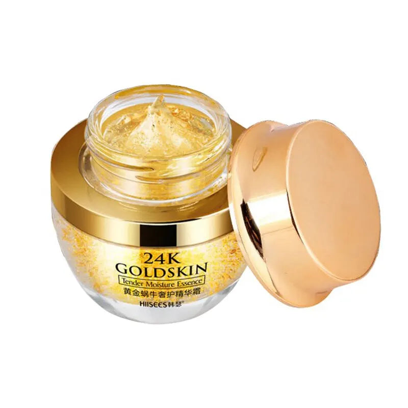 3 Pieces 24K Gold Snail Collagen Cream Moisturizing Skin Care Essence Oil