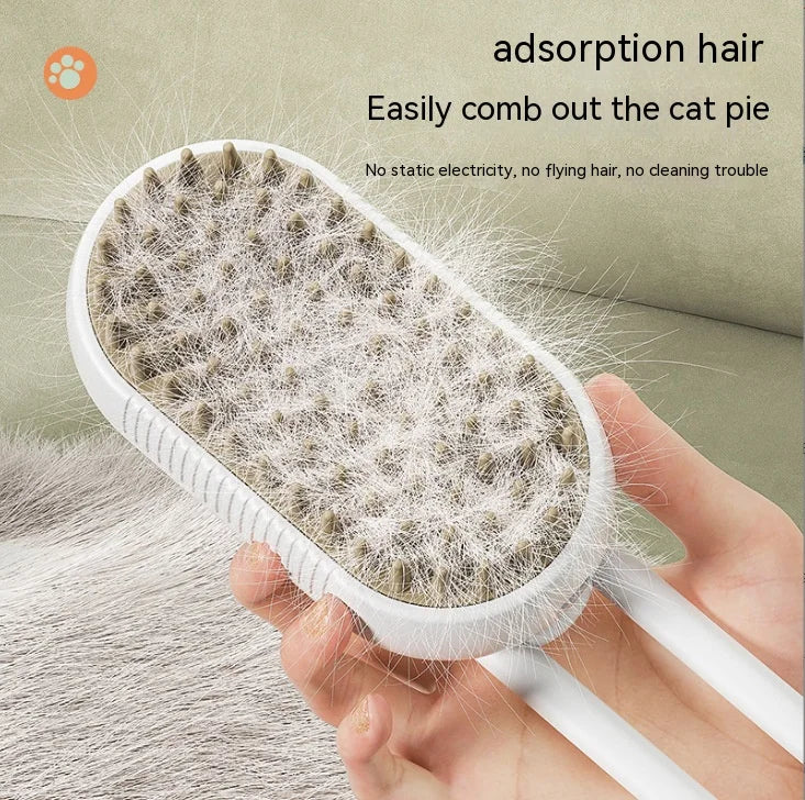 New Pet Spray Comb for Cats and Dogs Pet Electric Spray Hair Removal Comb One Key Spray Anti-Flying Massage Brush