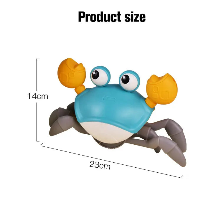 Dancing Crab Escape Crabs Baby Crawling Crab Musical Dancing Moving Toy Run Away Toy for Babies Crawling Interactive Toys